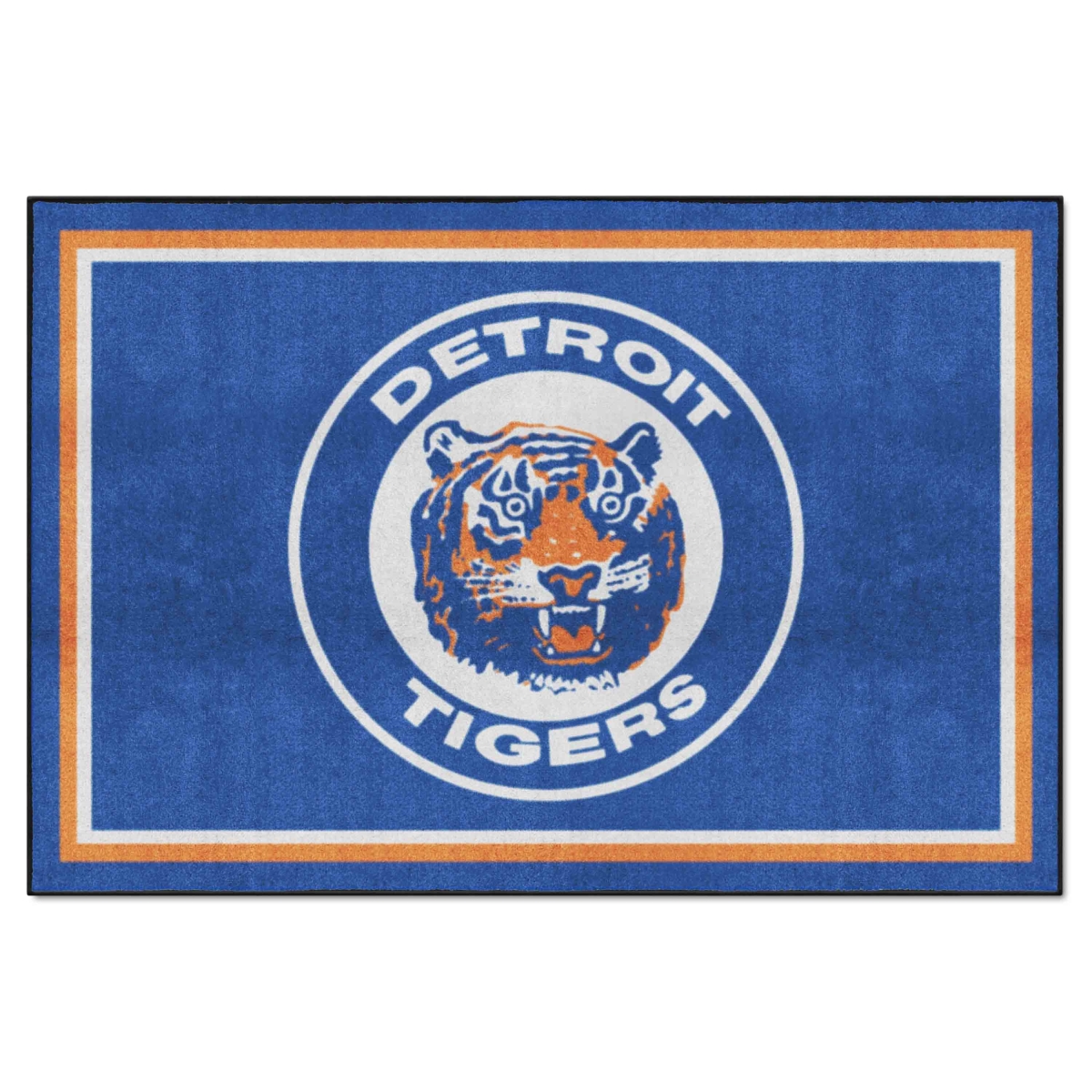 37207 5 x 8 ft. Detroit Tigers Plush Area Rug - Retro Collection, Blue -  FanMats