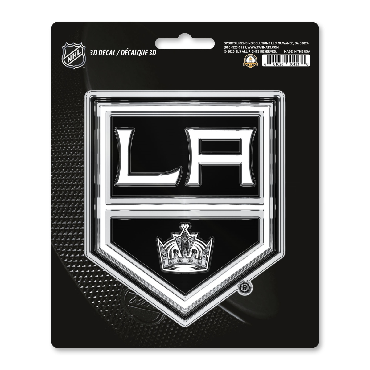 Picture of Fanmats 62796 5 x 6.25 in. Los Angeles Kings 3D Decal Sticker&#44; Gray & Black