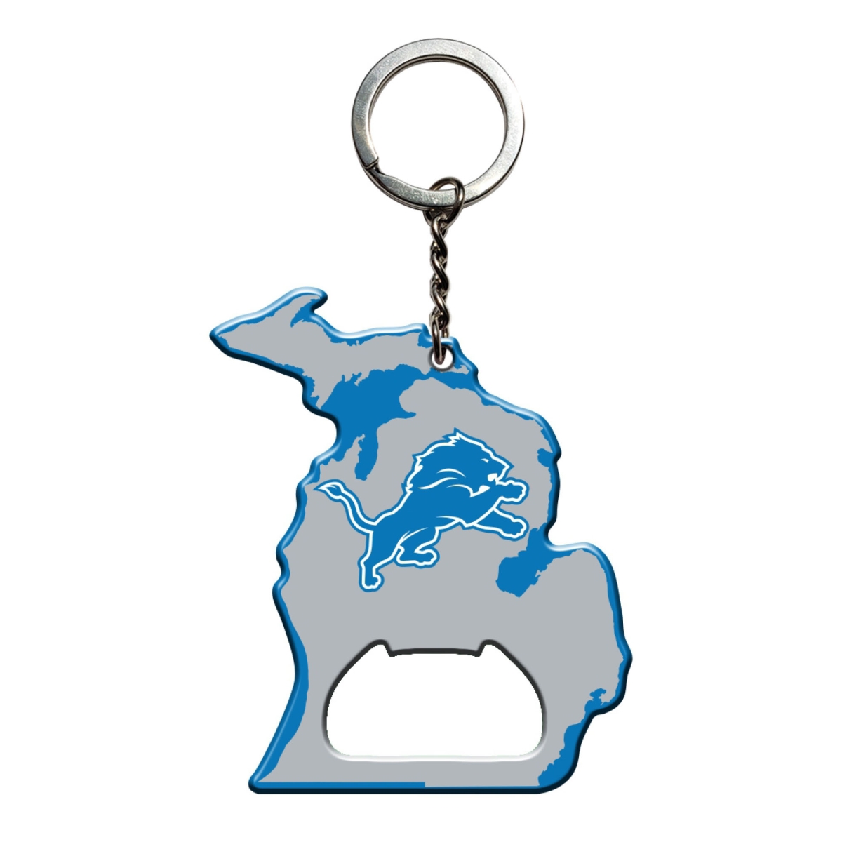 Picture of Fanmats 63417 3 x 3 in. Detroit Lions Keychain Bottle Opener&#44; Gray