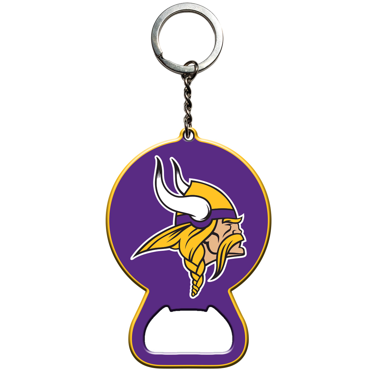 Picture of Fanmats 62496 3 x 3 in. Minnesota Vikings Keychain Bottle Opener&#44; Purple & Yellow