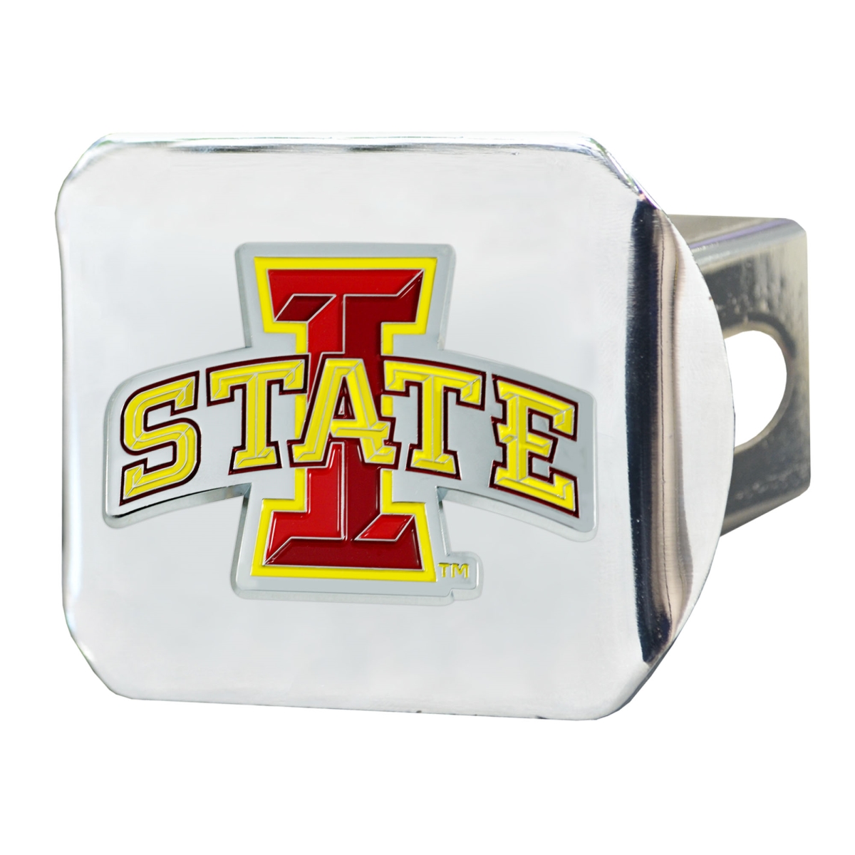 Picture of Fanmats 25039 3.4 x 4 in. Iowa State Cyclones Hitch Cover with 3D Color Emblem&#44; Chrome