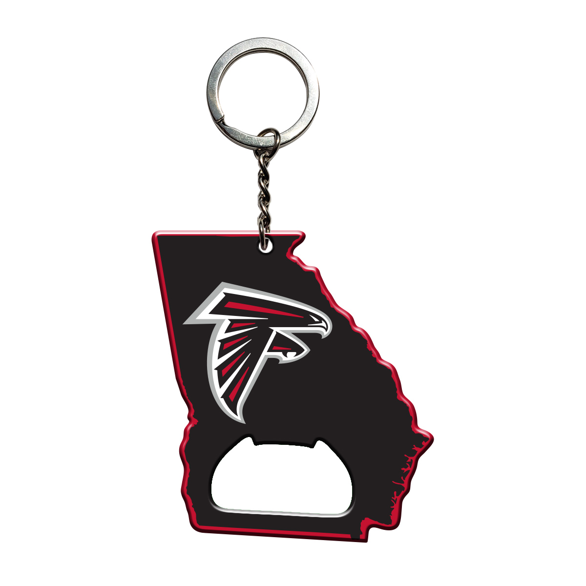 Picture of Fanmats 62486 3 x 3 in. Atlanta Falcons Keychain Bottle Opener&#44; Red & Black