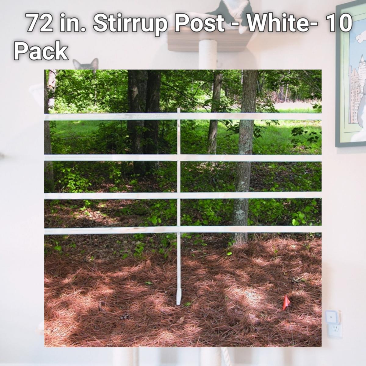 Picture of Field Guardian 102063 72 in. Stirrup Post - White- 10 Pack