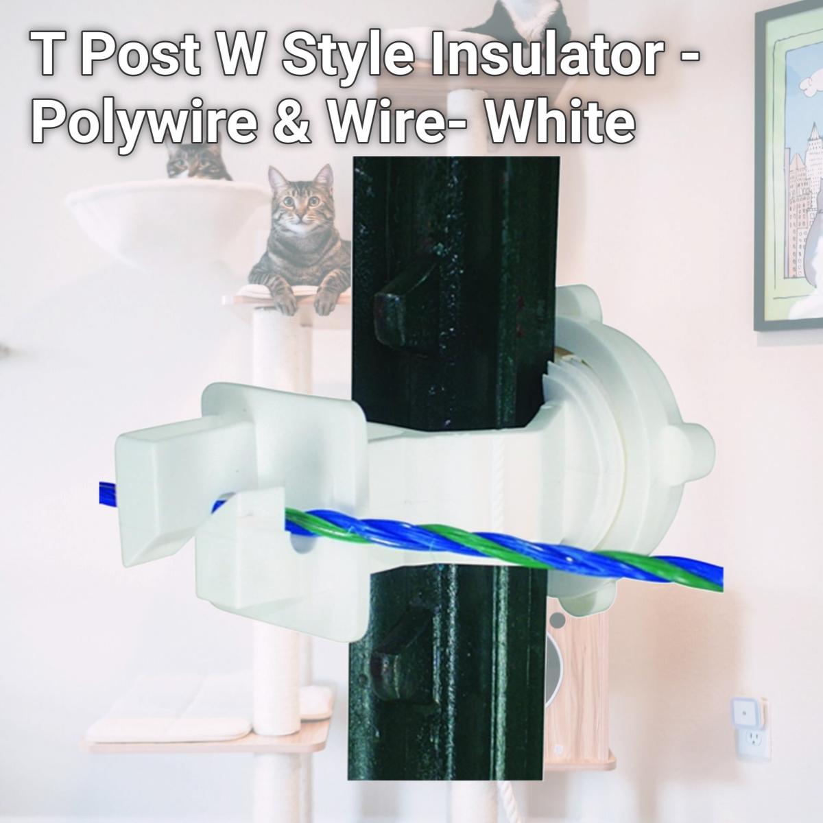 Picture of Field Guardian 102171 T Post W Style Insulator - Polywire & Wire- White