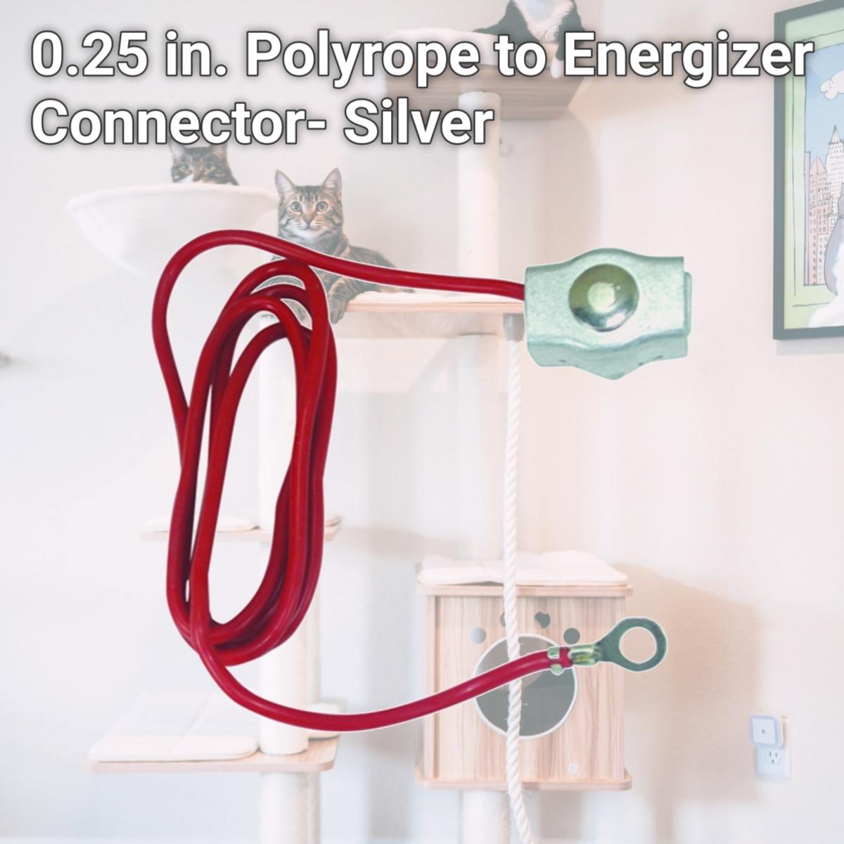 Picture of Field Guardian 102627 0.25 in. Polyrope to Energizer Connector- Silver
