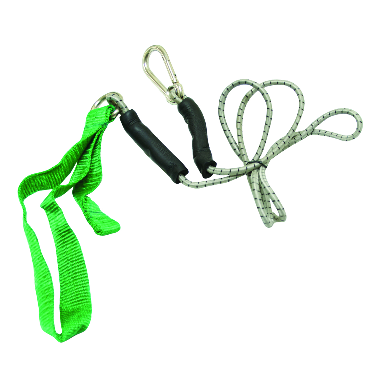 Cando 10-5813 4 ft. Exercise Bungee Cord with Attachments, Green - Medium