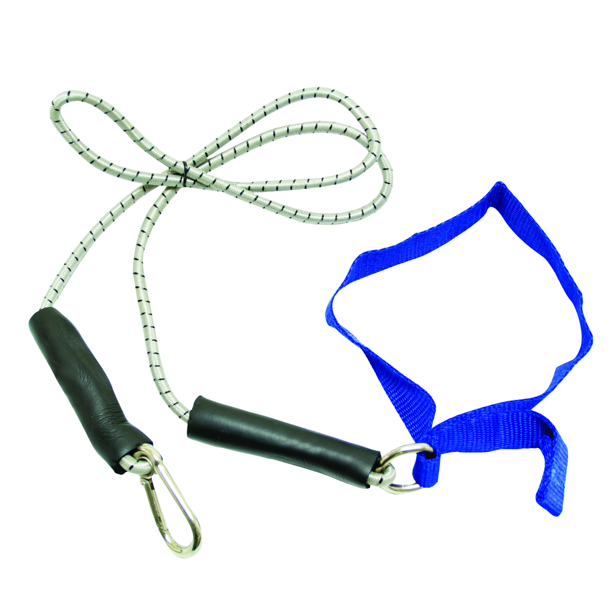 Cando  4 ft. Exercise Bungee Cord with Attachments, Blue - Heavy