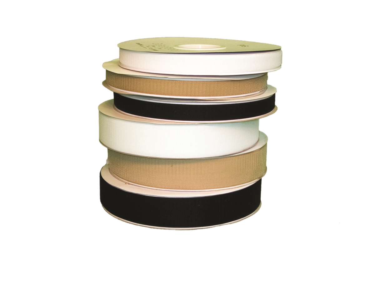 24-7055T 0.5 in. Self-Adhesive Loop Material, Tan - 25 Yard