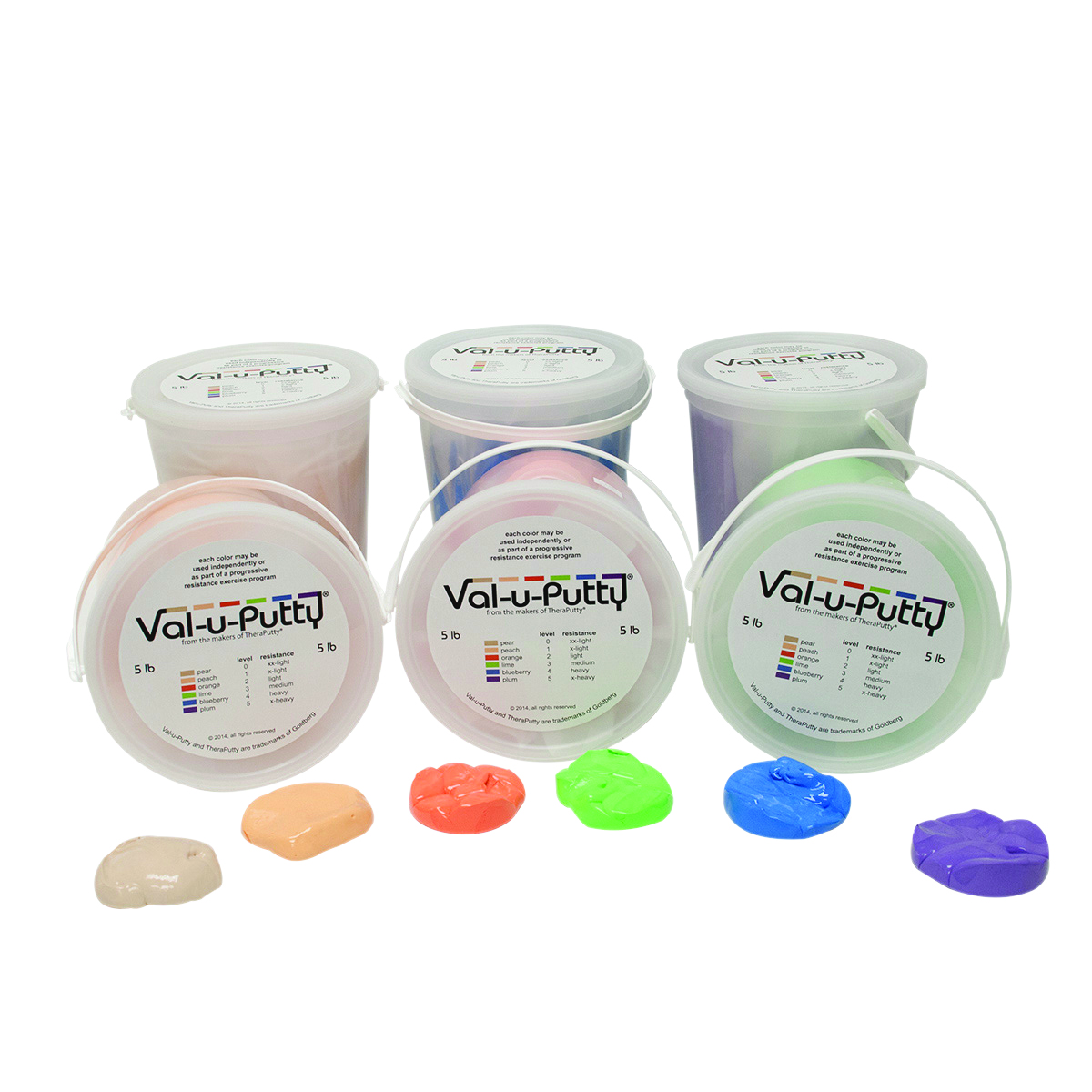 10-3956 5 lbs Exercise Putty - 6 Piece
