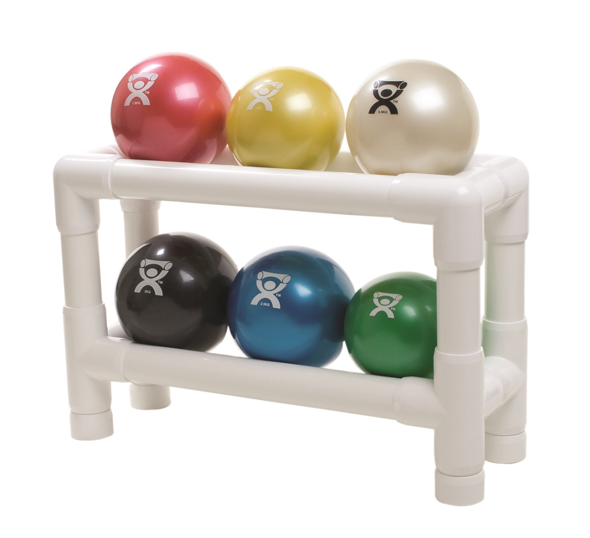 Hand Held Size Wate Ball with 2 Tier Rack - 6 Piece