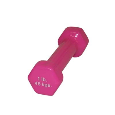 1 lbs Vinyl-Coated Iron Dumbbell, Pink