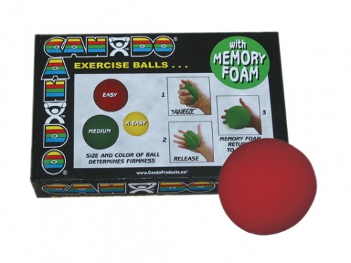 Cando Memory Foam Hand Ball - Red Easy