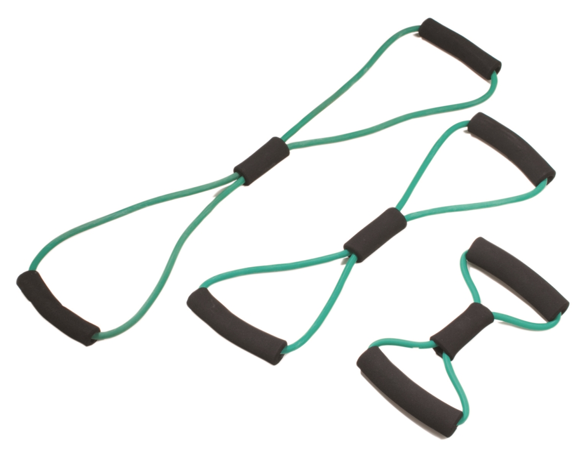 Tubing Bowtie Exerciser, Green - 3 Piece