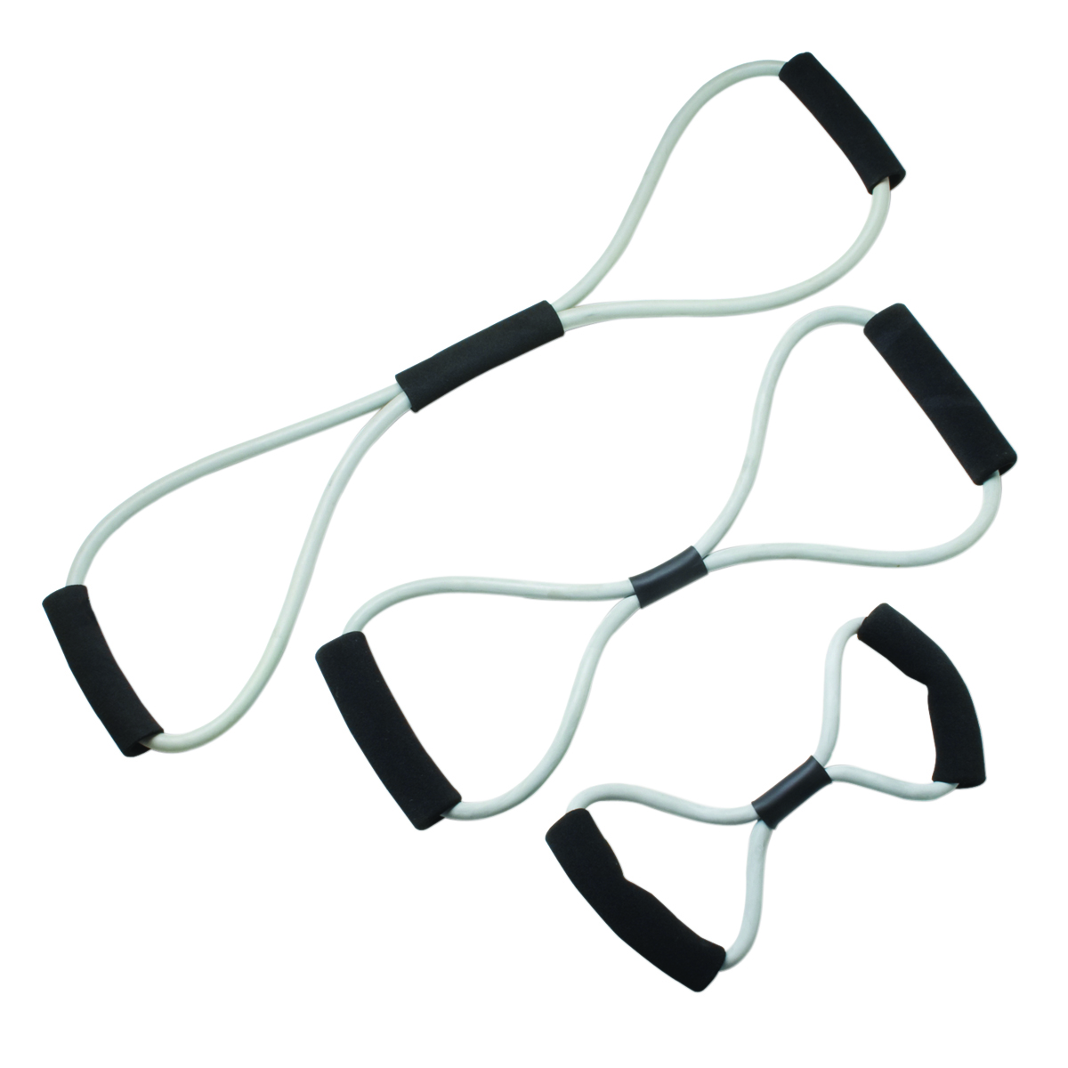 Tubing Bowtie Exerciser, Silver - 3 Piece