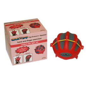 Cando Digi-Extend N squeeze Exerciser, Light, Red - Medium