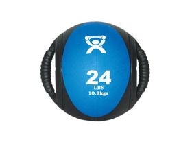 9 in. Cando Dual-Handle Medicine Ball, Blue - 24 lbs