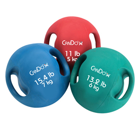 Cando Two-Handle Medicine Ball, Gold - 22 lbs & 10 Kg