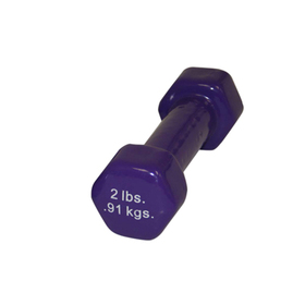 2 lbs Color-Coded Vinyl Coated Iron Dumbbell, Violet