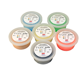 90cc Puff Lite Color-Coded Exercise Putty - Set of 6