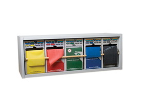 100 yards Cando Perf-100 Exercise Band with Dispens-A-Band Rack - 5 Piece