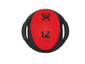 9 in. Cando Dual-Handle Medicine Ball, Red