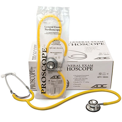 32.25 in. ADC Proscope SPU Dual Head Stethoscope, Yellow
