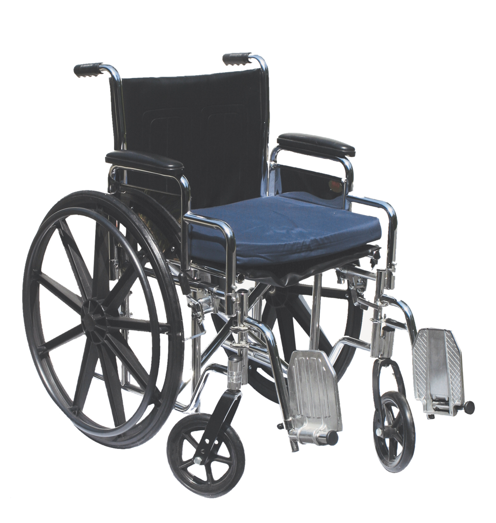 50-1361 16 x 20 x 2 in. Wheelchair Cushion with Removable Cover, Navy