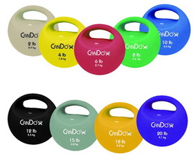 Cando One-Handle Medicine Ball, Black - 12 lbs