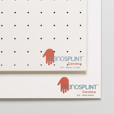 24-5121-8 0.12 x 12 x 18 in. Manosplint Carolina Solid & Perforated Material, White - Case of 8