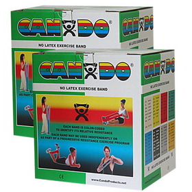 Cando Twin-Pak Latex-Free Exercise Band, Green - 100 yards