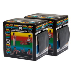 Cando Twin-Pak Exercise Band, Black - 100 yards