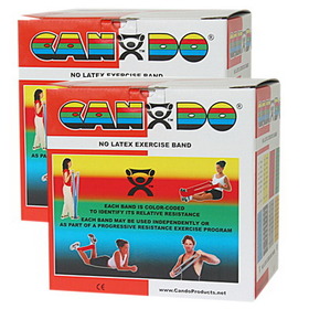 Cando Twin-Pak Latex-Free Exercise Band, Red - 100 yards