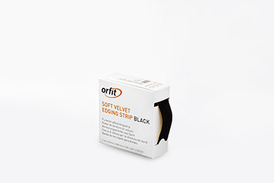 24-5934 Elastic Soft Velvet Edging Strip, Black