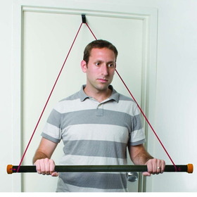 Cando Overdoor Pulley with Bar & Tubing, Light, Red