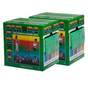 Cando Twin-Pak Exercise Band, Green - 100 yards