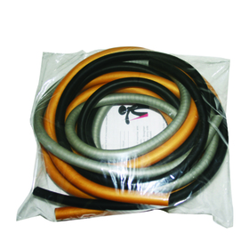 Cando Latex-Free Exercise Tubing Pep Pack, Black, Silver & Gold - Difficult