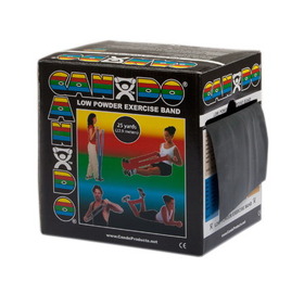 Cando Exercise Band, Black - 25 yards Dispenser