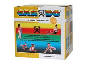 Cando Latex-Free Exercise Band, Gold - 25 yards Dispenser