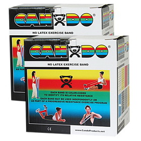 Cando Twin-Pak Latex-Free Exercise Band, Black - 100 yards