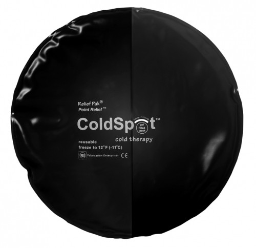 Relief Pak Heavy-Duty Black Urethane Reusable Circular Cold Pack - Black - 10 in.