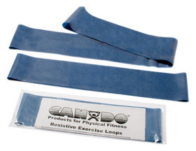 Cando Exercise Band Loop Exerciser, Full Body Set, Blue
