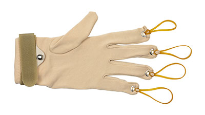 Picture of Fabrication Enterprises 10-4000L Cando Standard Finger Flexion Glove&#44; Small & Medium - Left