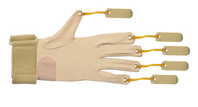 Picture of Fabrication Enterprises 10-4004L Cando Deluxe With Thumb Finger Flexion Glove&#44; Small & Medium - Left