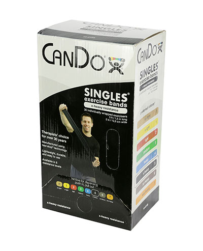 30 Piece Cando Exercise Band 5 ft. Singles Dispenser, Black
