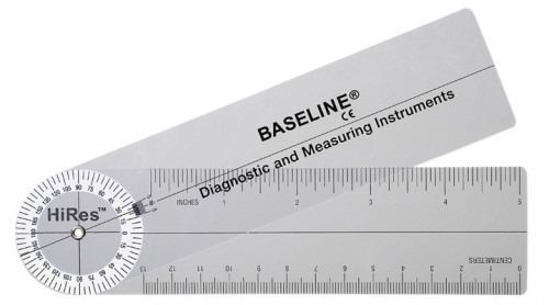 12-1006HR-25 6 in. Baseline Hires 360 Degree Clear Plastic Rulongmeter - 25 Each