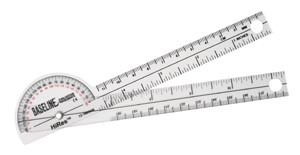 6 in. Baseline Hires 180 Degree Clear Plastic Pocket Goniometer