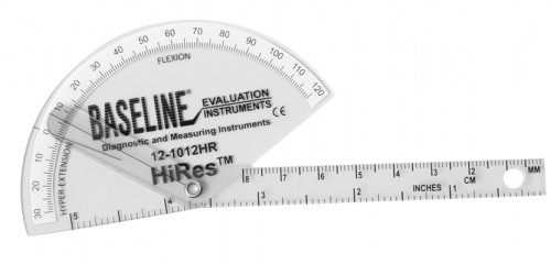 12-1012HR-25 5.5 in. Baseline Hires Flexion & Hyper-Extension Plastic Finger Goniometer - 25 Each