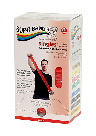 71-0021 30 Piece Sup-R Band 5 ft. Strips Dispenser, Red