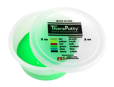 71-0063 2 oz Theraputty Exercise Putty, Green - 10 Each