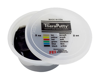 71-0065 2 oz Theraputty Exercise Putty, Black - 10 Each